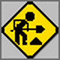 Animated 'under construction' sign